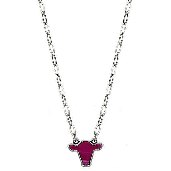 Pink Cowhead Necklace