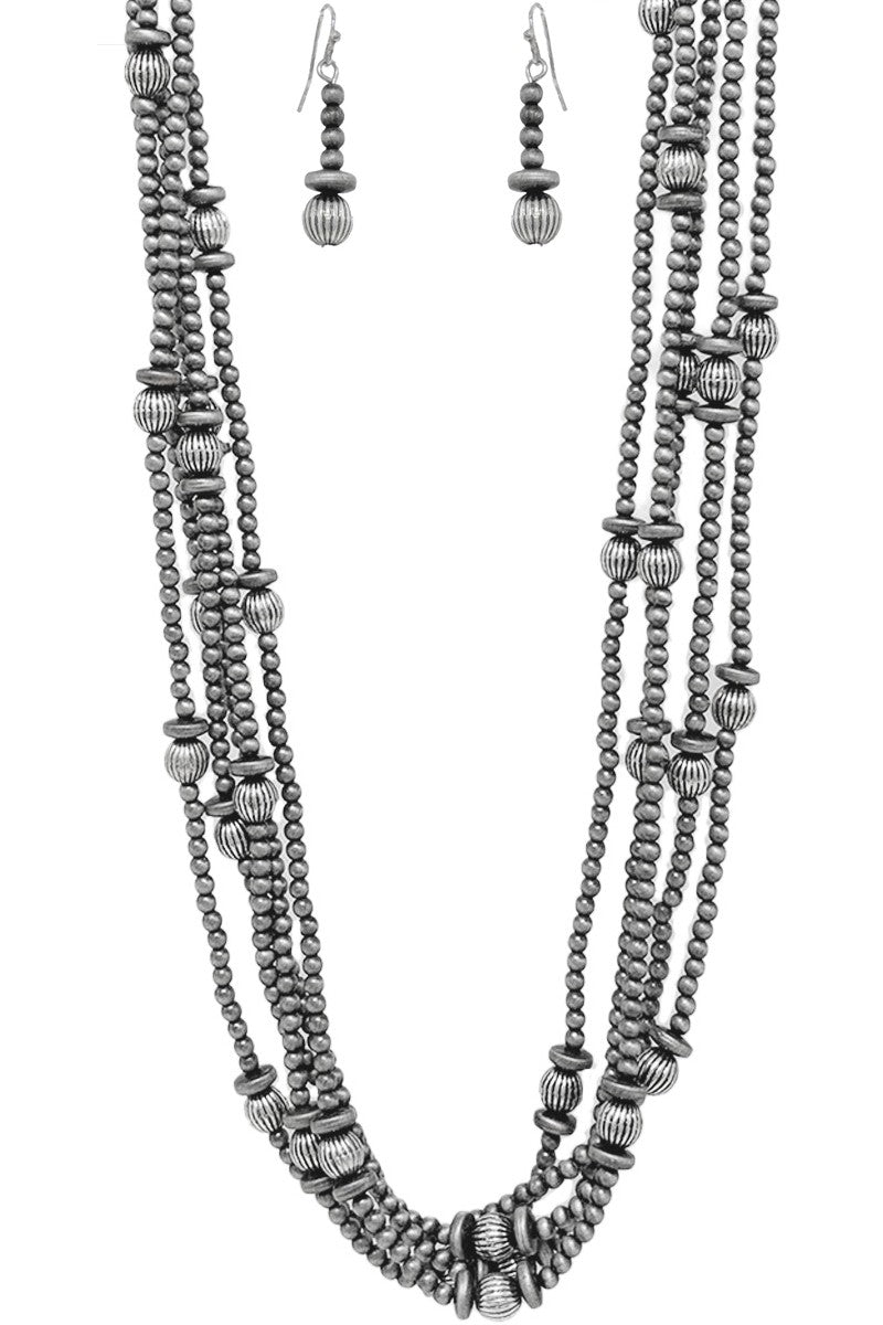 Western Navajo Pearl and Beads Necklace Set