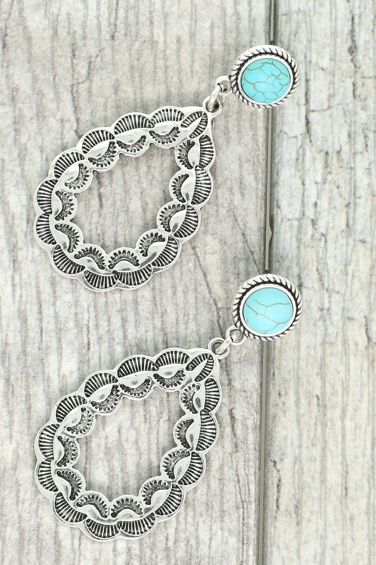 Turquoise Teardrop Dangle Earrings