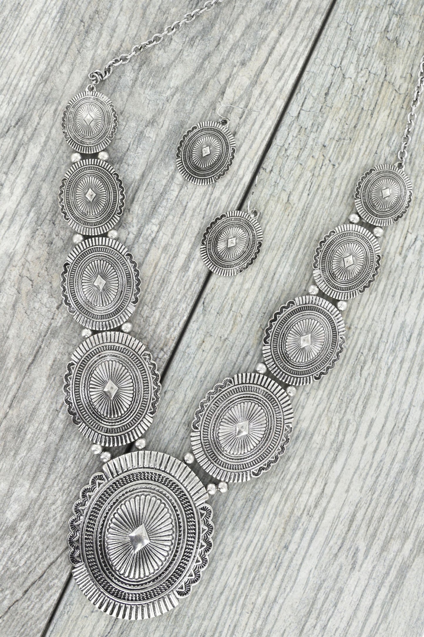 Concho Necklace and Earring Set