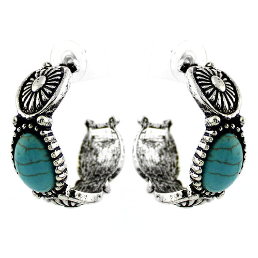 Turquoise Hoop Earrings