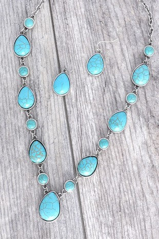 Turquoise Necklace and Earring Set