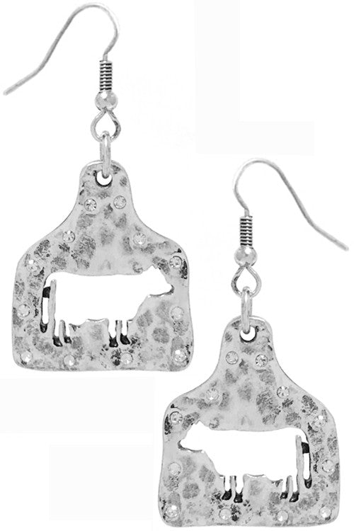 Cattle Rhinestone Earrings