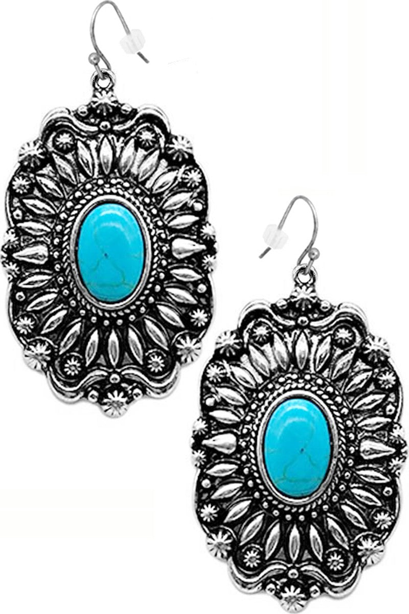 Concho Dangling Earrings