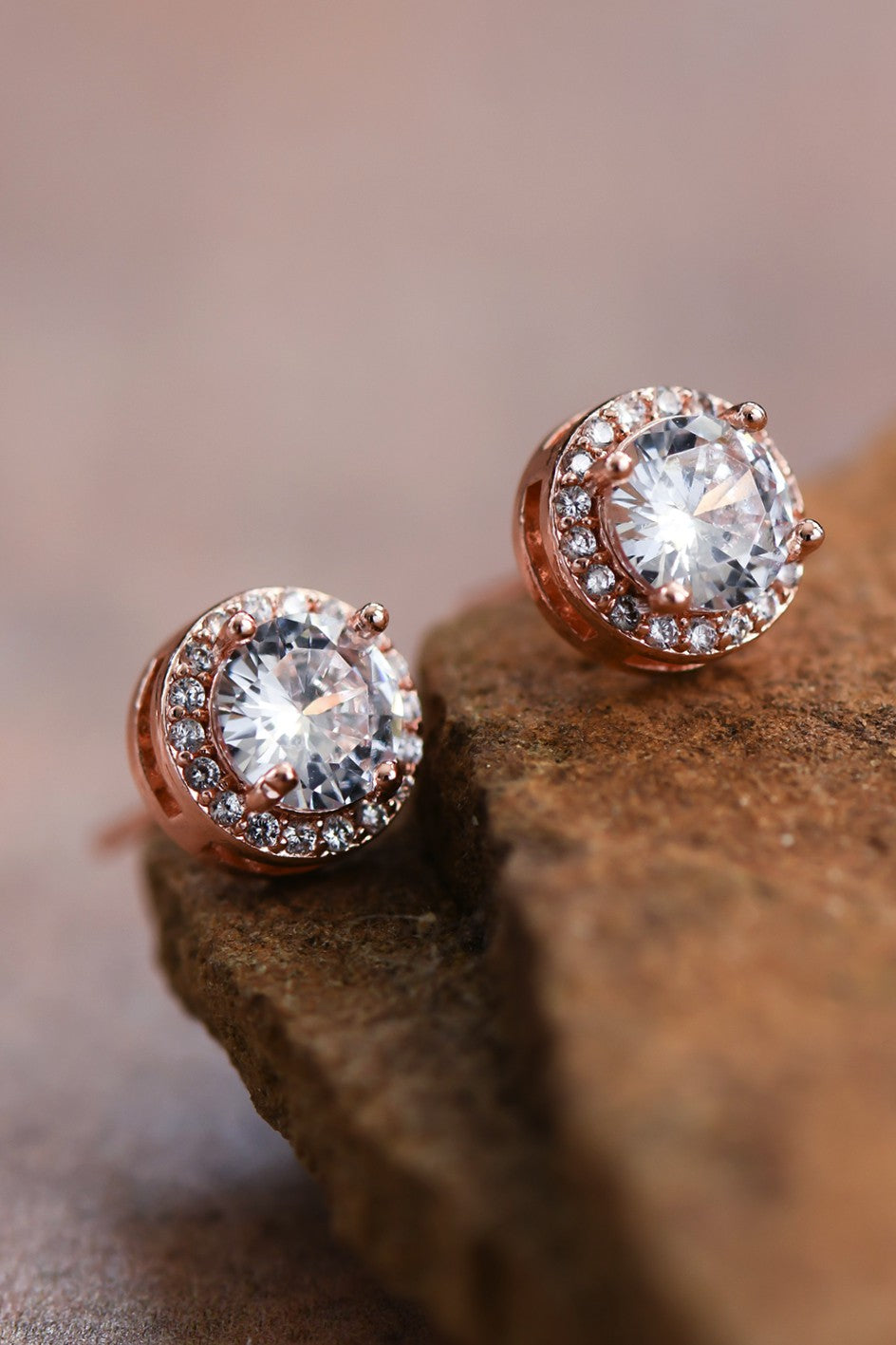 Round Stud Earrings