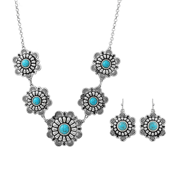 Turquoise Necklace and Earring Set