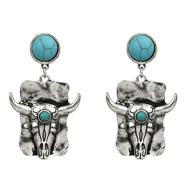 Dangling Longhorn Earrings