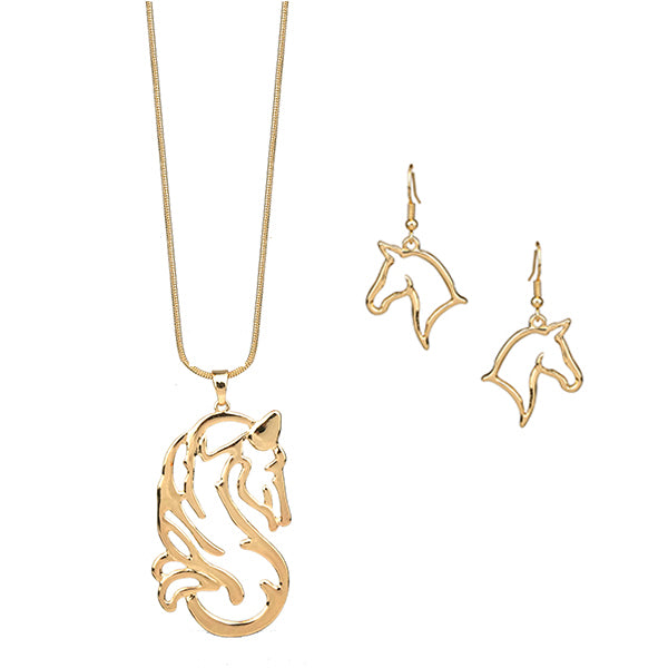 Gold Horse Necklace