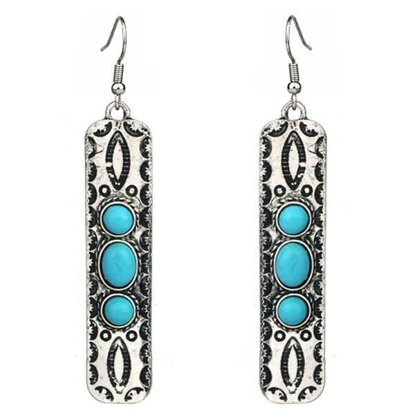 Turquoise Bar Earrings