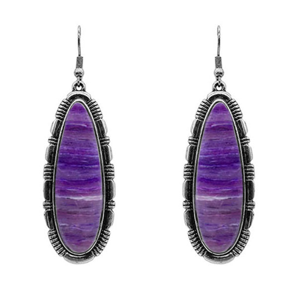 Purple Dangling Earrings