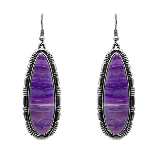 Purple Dangling Earrings