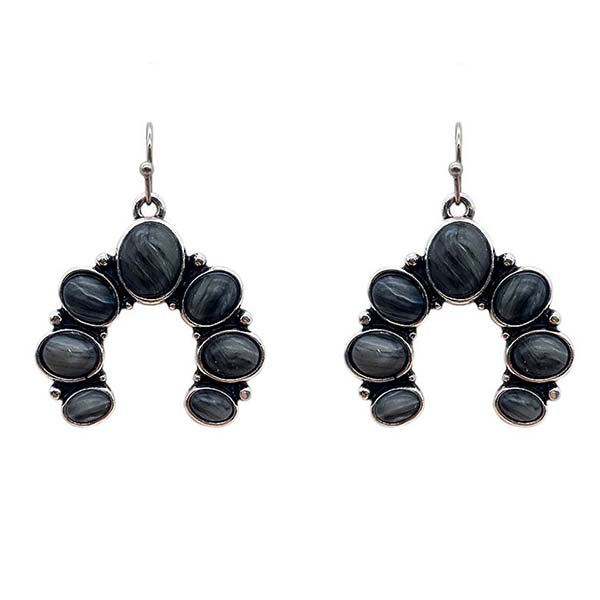 Black Squash Blossom Earrings