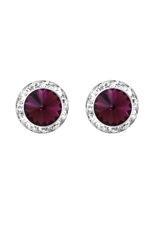 Crystal Round Post Earrings