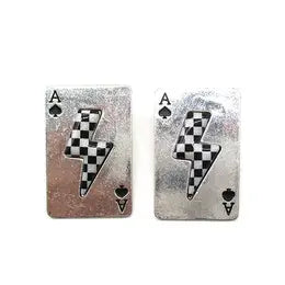 Lightning Spade Ace Earrings