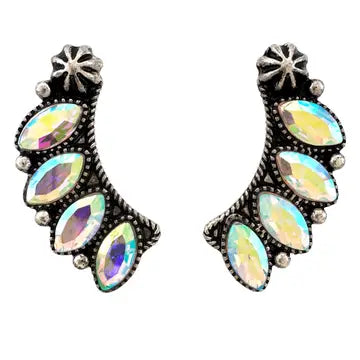 Western AB Stone Stud Earrings