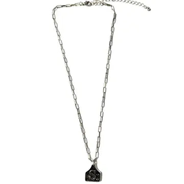 Etched Initial Necklace