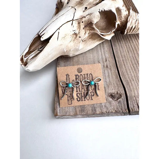 Western Bow Stud Earrings