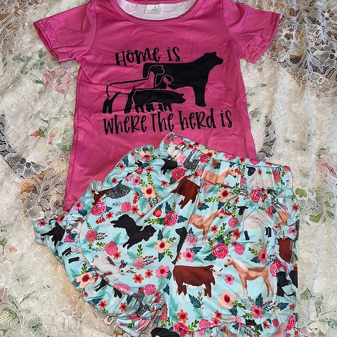 Kids "Home is Where the Herd is" Outfit