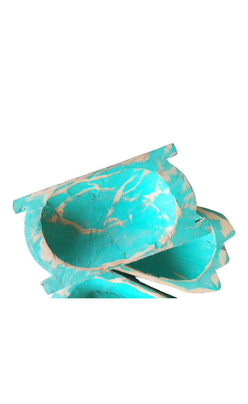 Different Shaped Turquoise Bowls