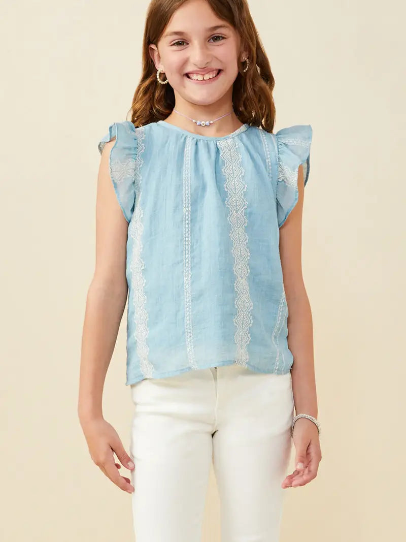 Girls Ruffle Sleeve Tank Top