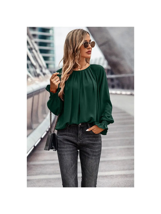 Green Ruched Top