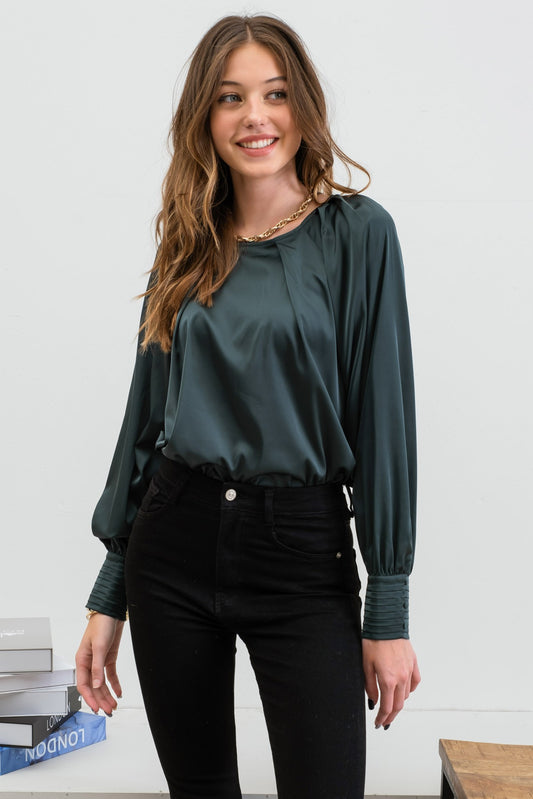 Satin Long Sleeve Blouse