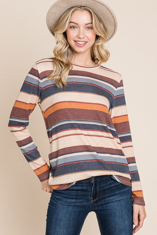 Ribbed Striped Top