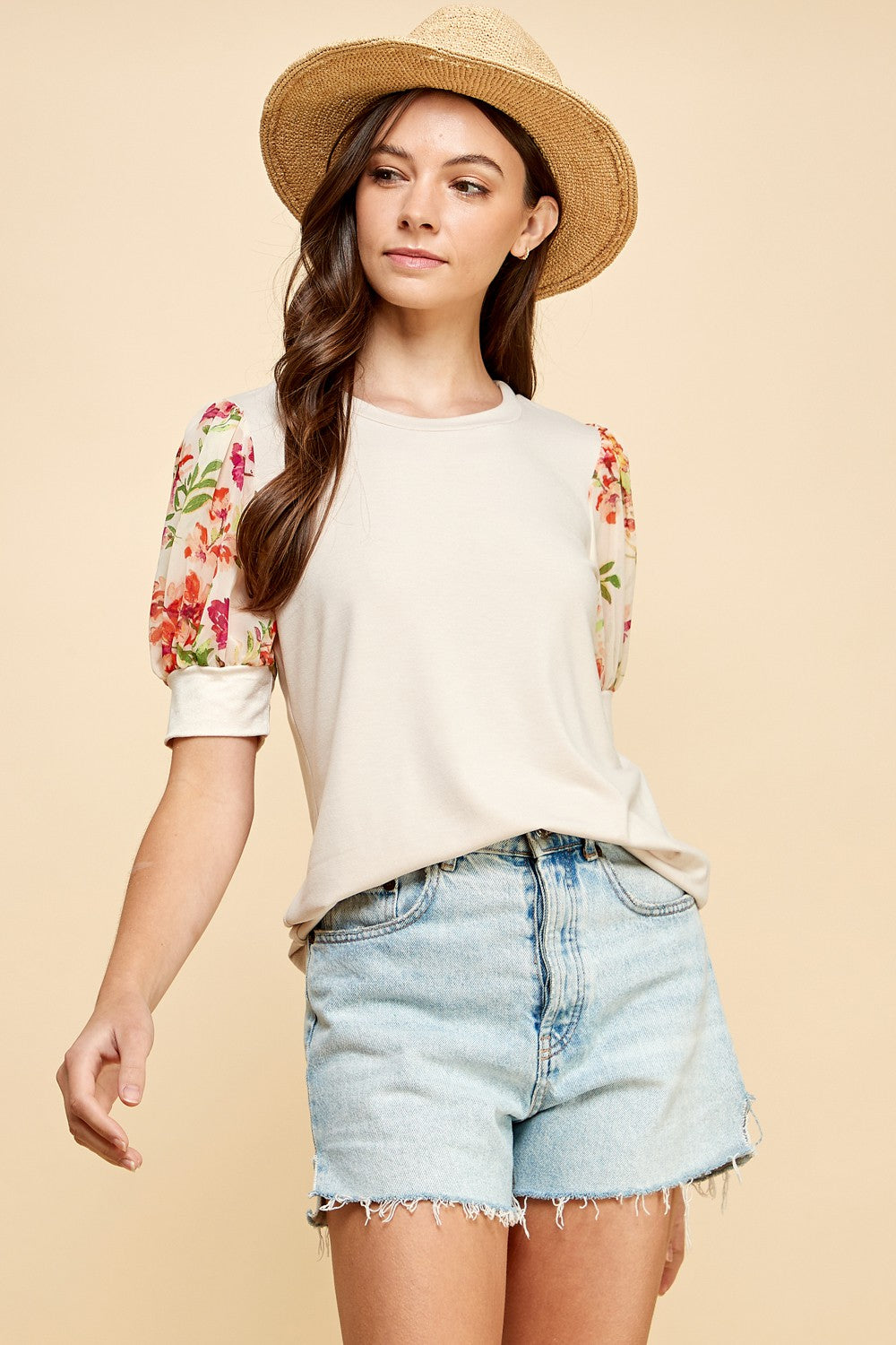 Floral Short Sleeve Top