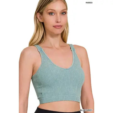 Seamless Ribbed Bralette with Removable Pads