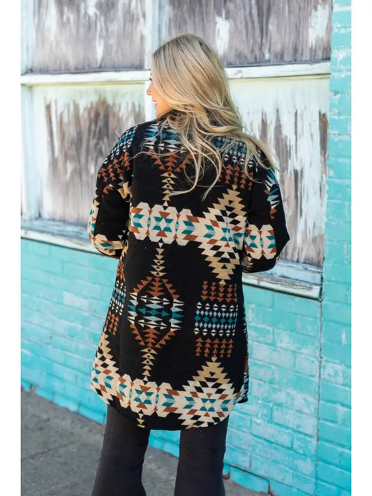 Western Aztec Long Jacket