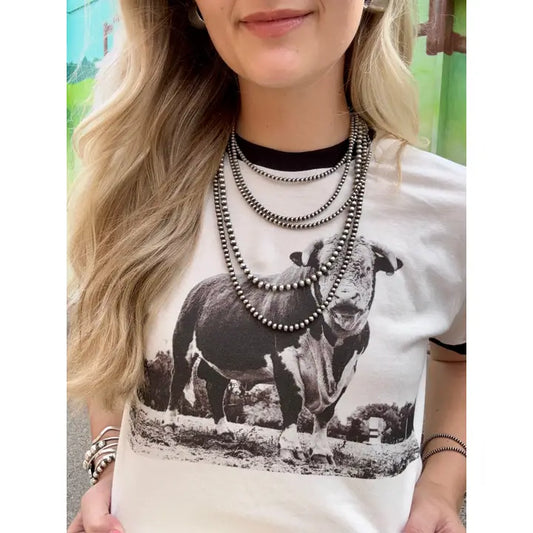 The Horned Bull Ringer Tee