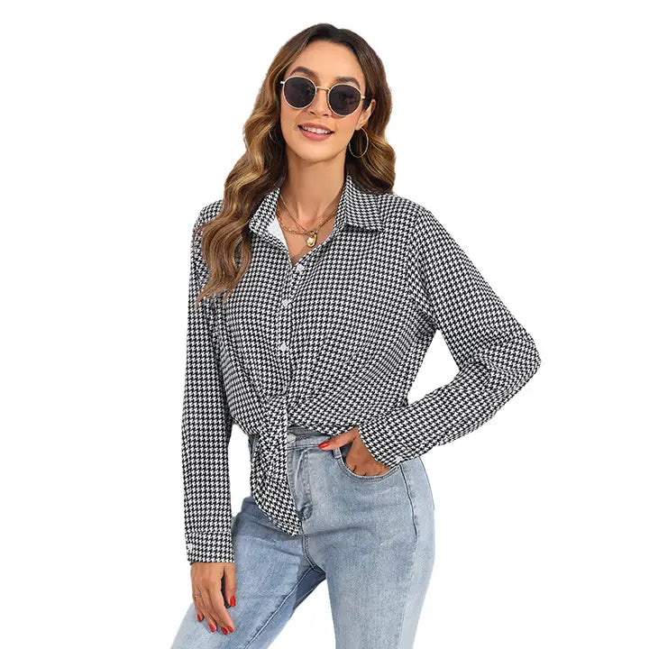 Patterned Button Down Top