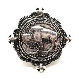 Buffalo Coin Cuff Ring
