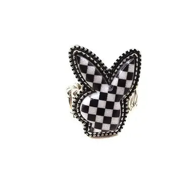 Checker Bunny Ring