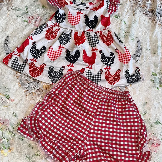 Kids Red Chicken Outfit