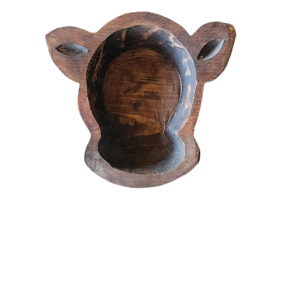 Wooden Cow Bowl